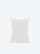 Smocked knit top with straps
