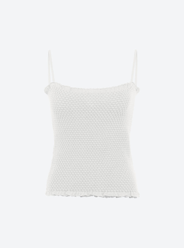 top bretelles maille smockée - Image principale