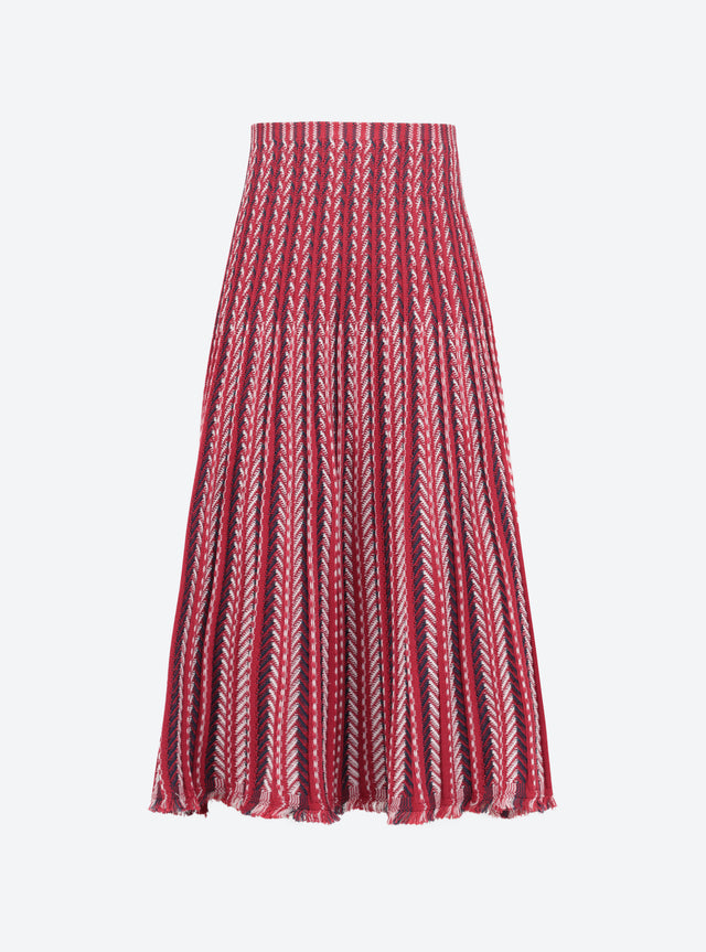 jupe fluide maille chevron - Image principale