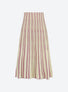 Jupe fluide maille chevron paille-bougainvillier-milk - Molli
