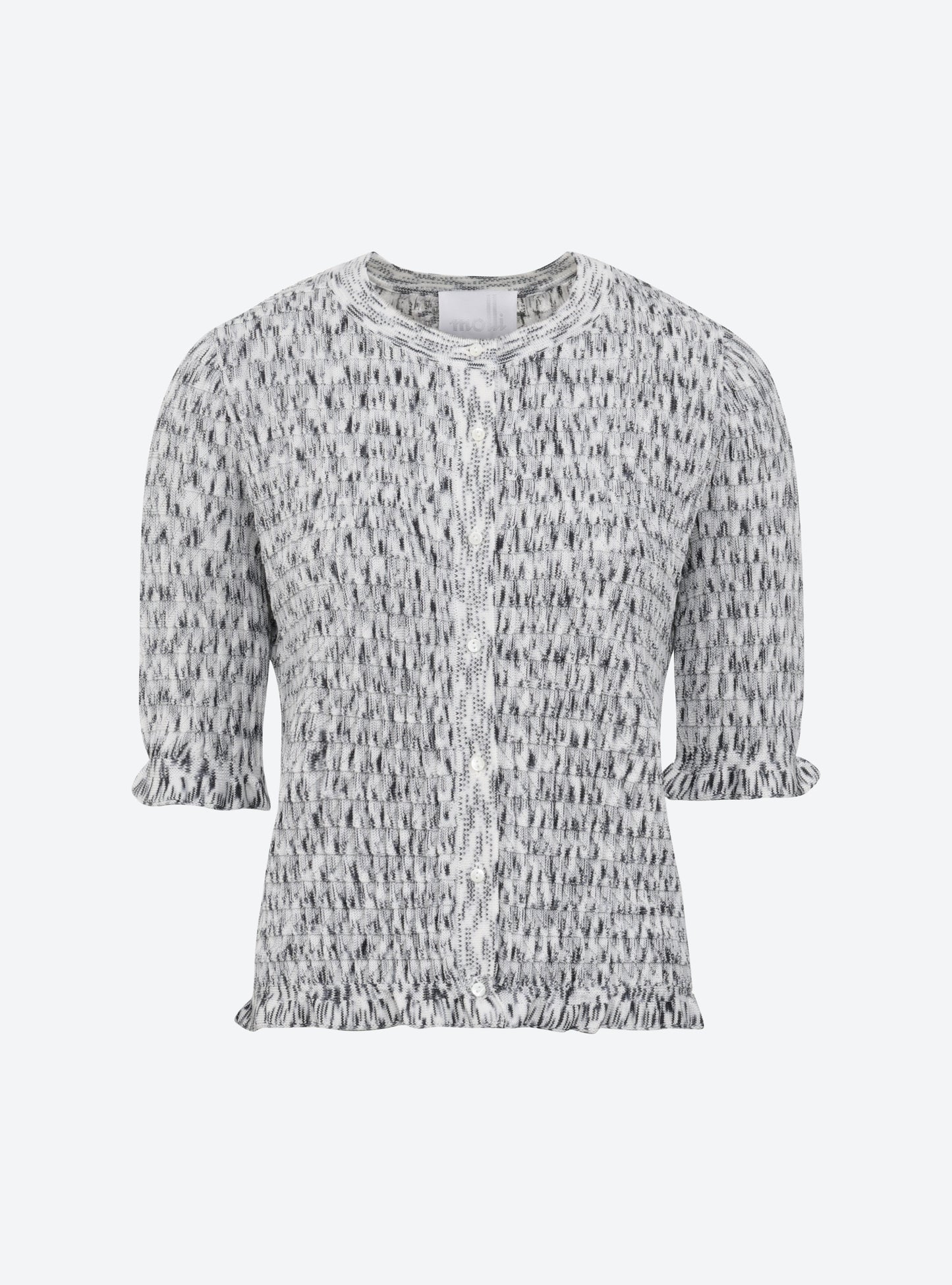 Cardigan maille origami milk-multi-gris - Molli