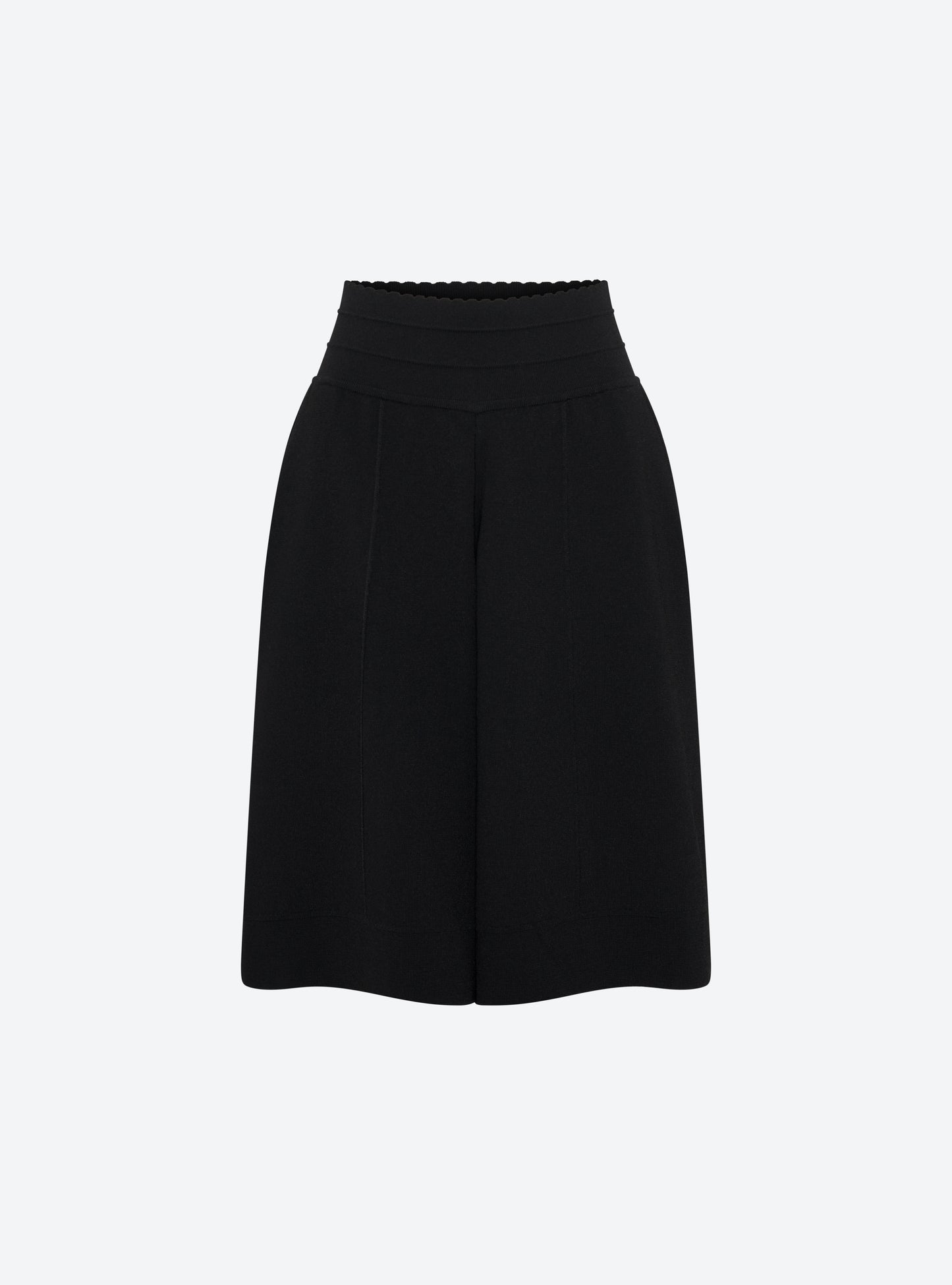 Bermuda maille couture molli noir profond - Vêtement de luxe femme