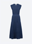 Long dress in pointelle knit