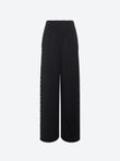 Knit pants with floral trim