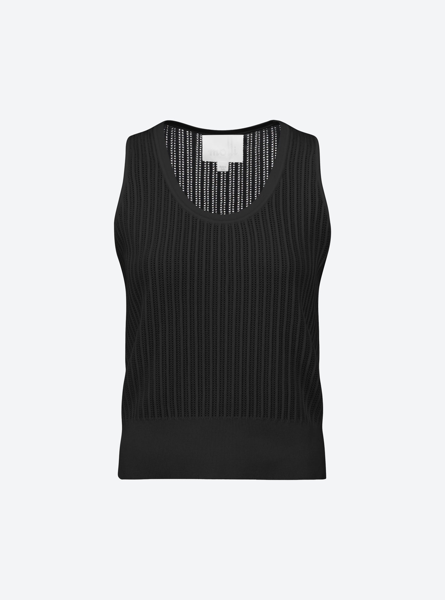 Vêtement en maille de luxe Molli - Débardeur maille pointelle noir profond