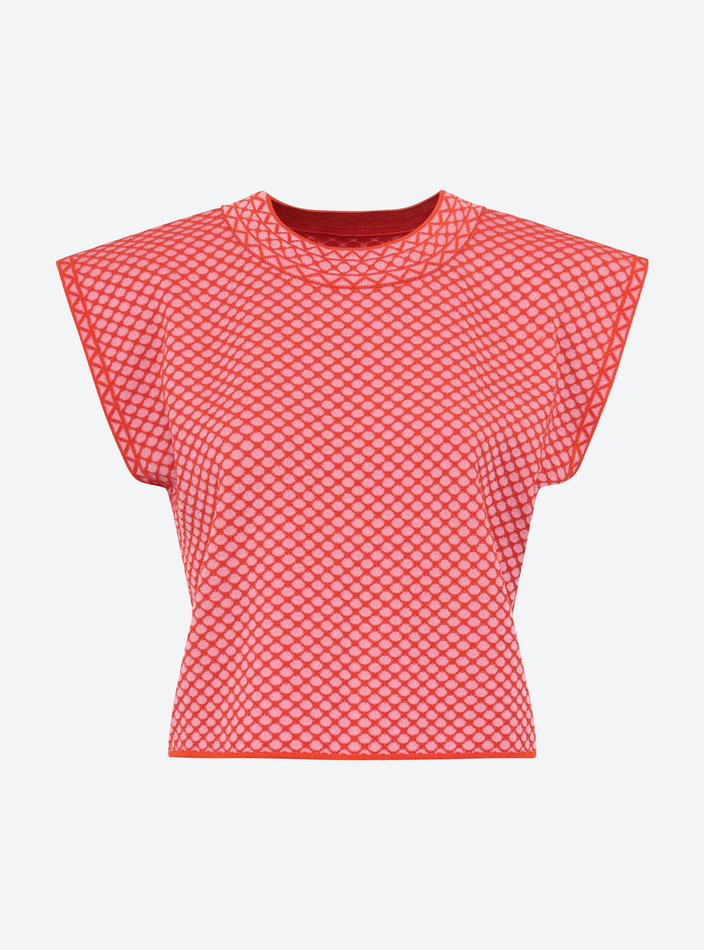 Top maille technique orange sanguine - Vêtement de luxe femme