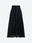 long ikat knit skirt