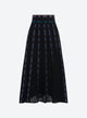 long ikat knit skirt