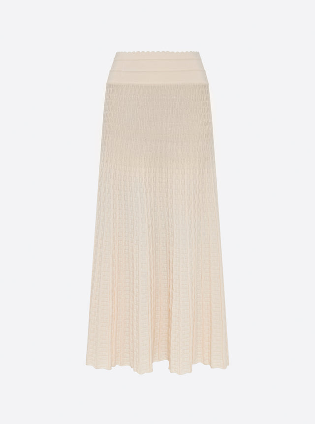 fluid skirt in cannage knit - Image principale