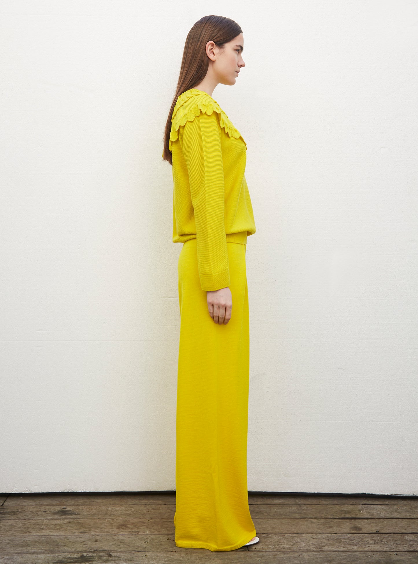 Blouse en maille à maxi col - Tops de luxe