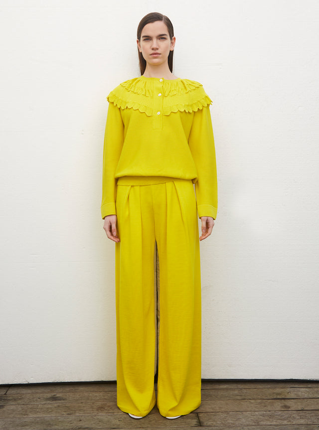 blouse en maille à maxi col - Image principale