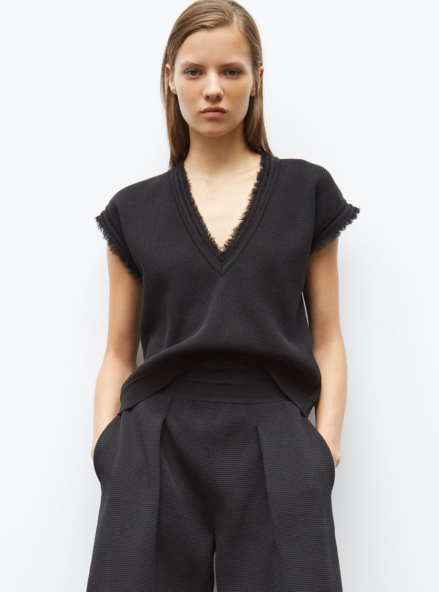 fringed knit top - Image principale