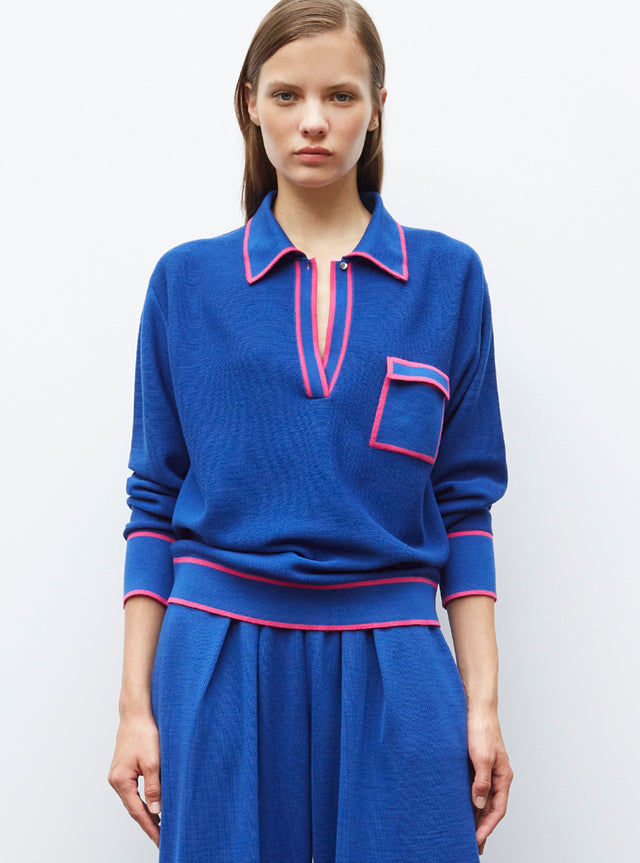 chemise maille col gansé - Image principale