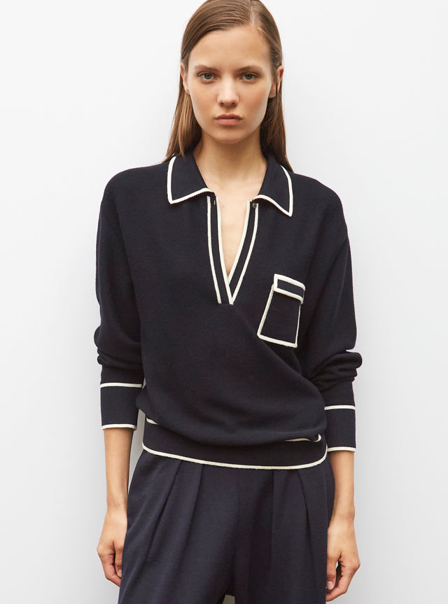 chemise maille col gansé - Image principale