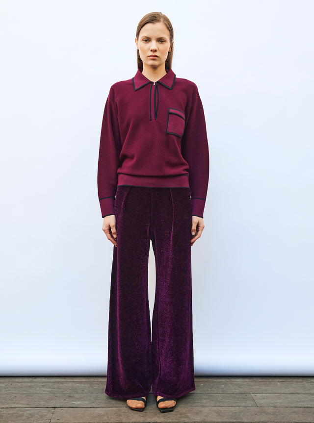 chemise maille col gansé - Image principale