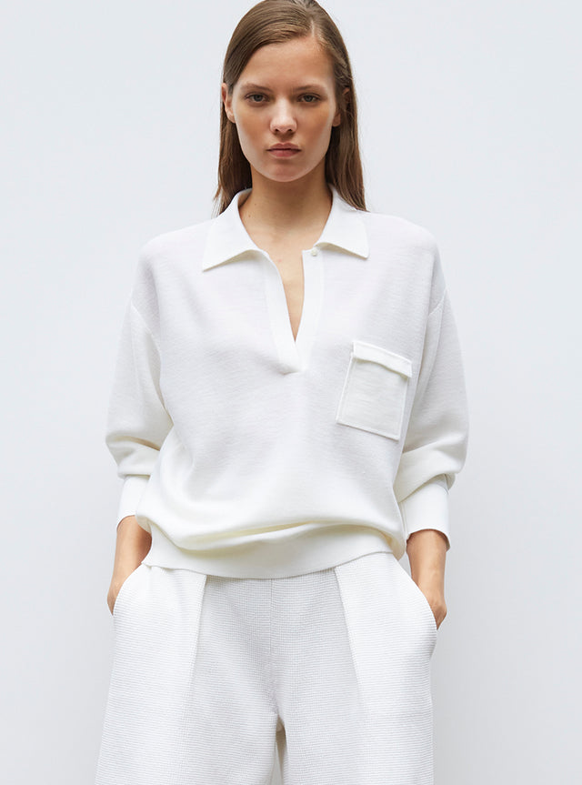 chemise maille col gansé - Image principale