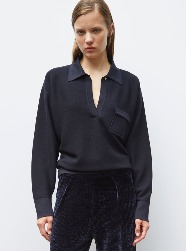 chemise maille col gansé - Image principale