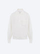 Knit shirt with band-trimmed collar