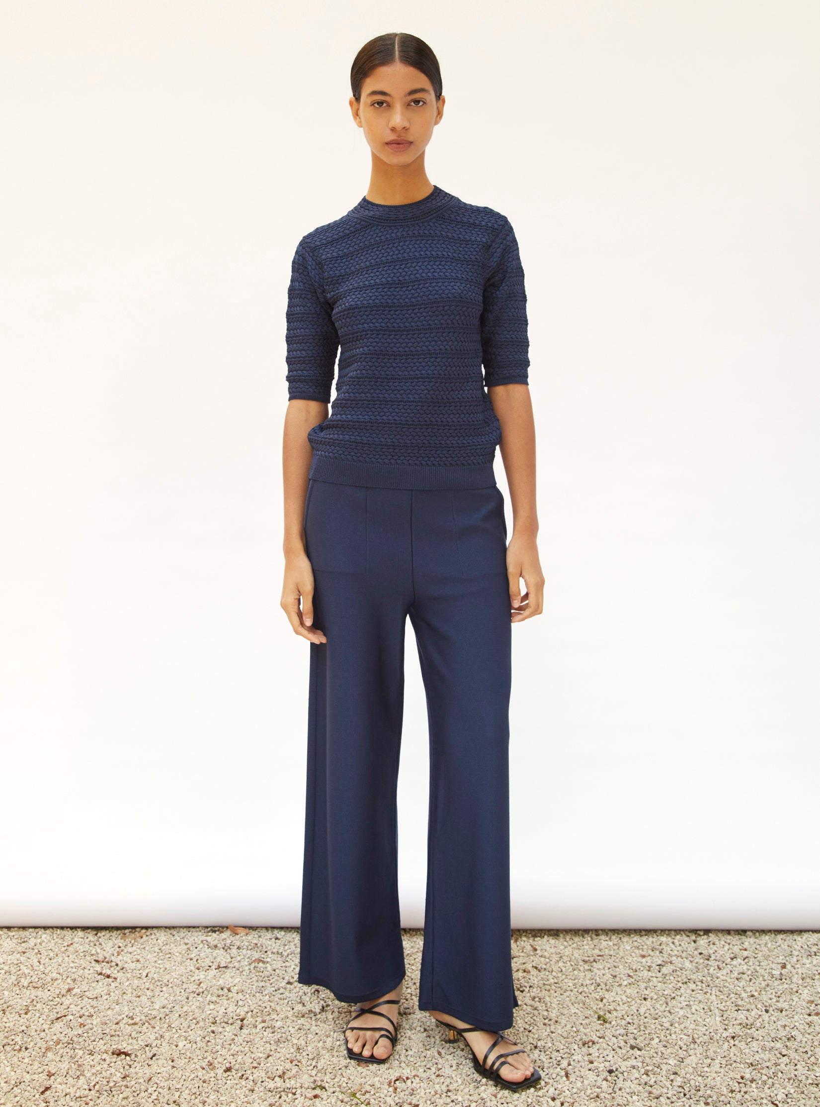 Pantalon luxueux à taille haute - Vêtement en maille de luxe Molli