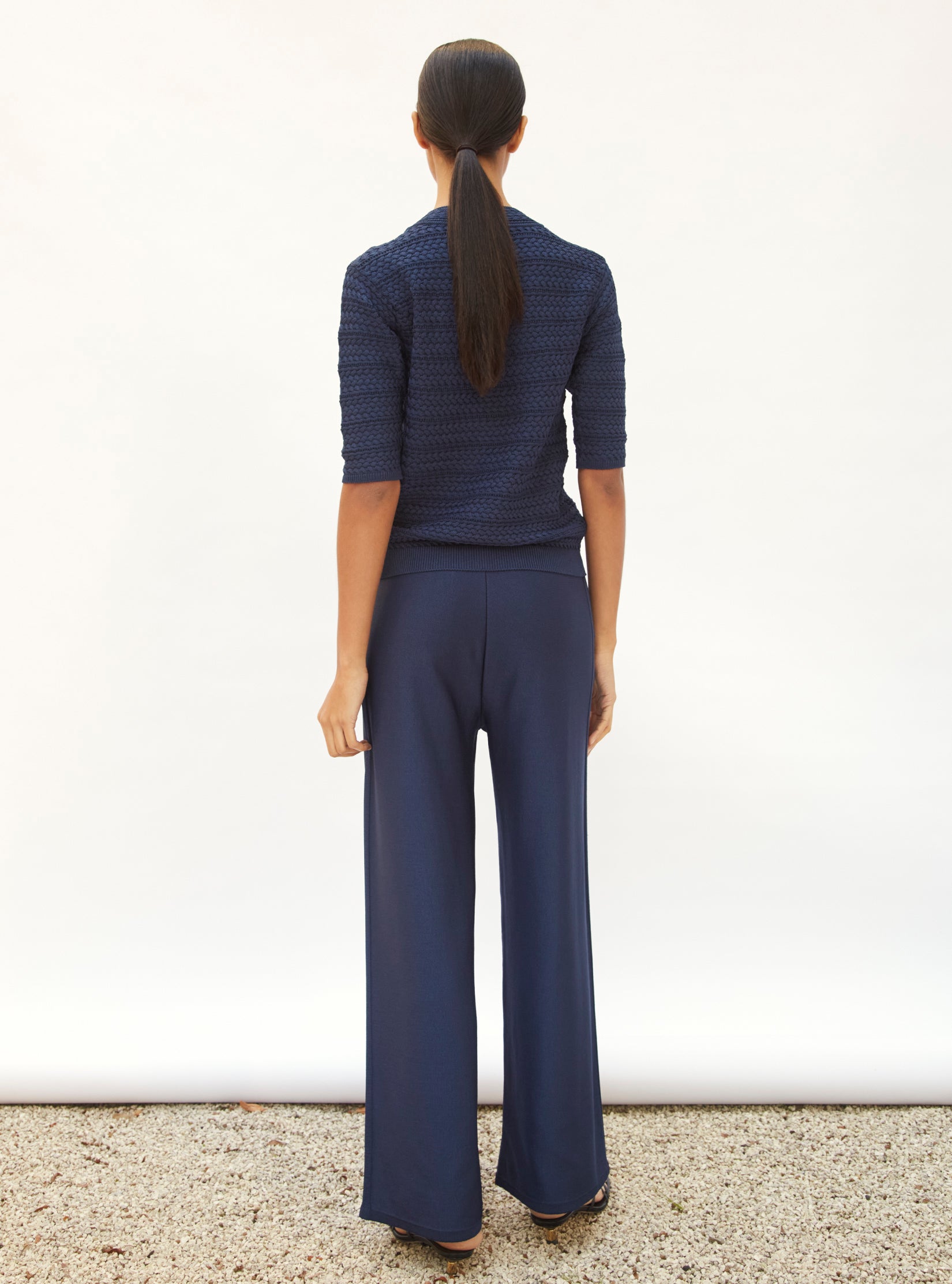 Pantalons de luxe femme - Pantalon luxueux à taille haute