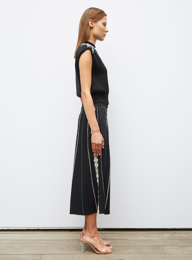 graphic ribbon knit skirt - Image principale