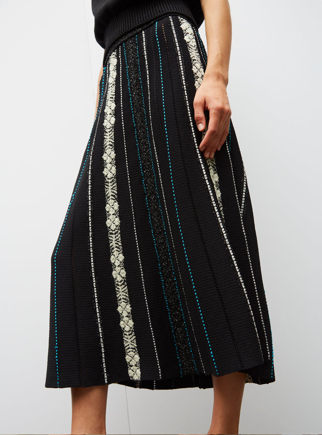 graphic ribbon knit skirt - Image principale