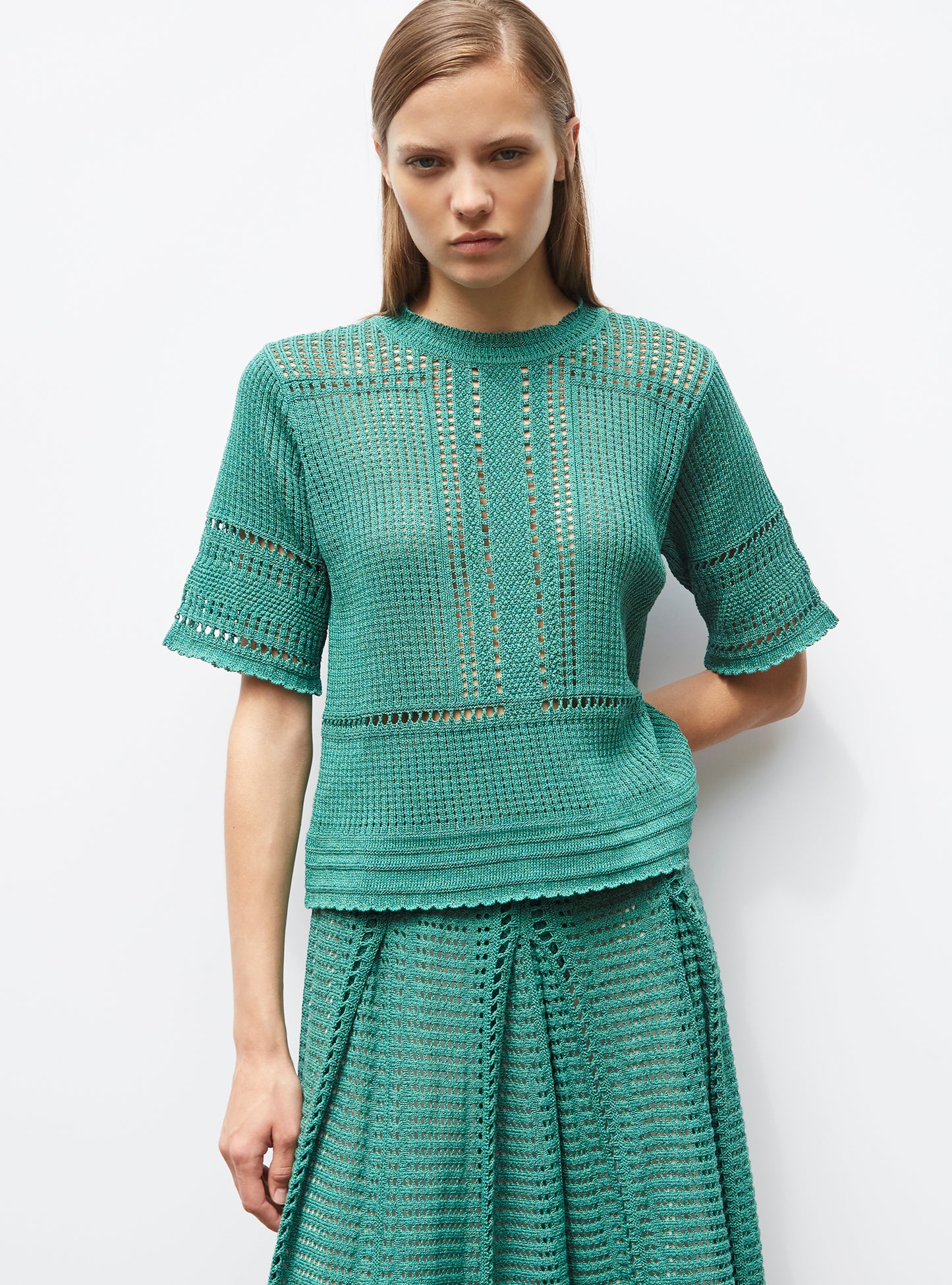 Top en maille cannage ajouré - Vêtement en maille de luxe Molli