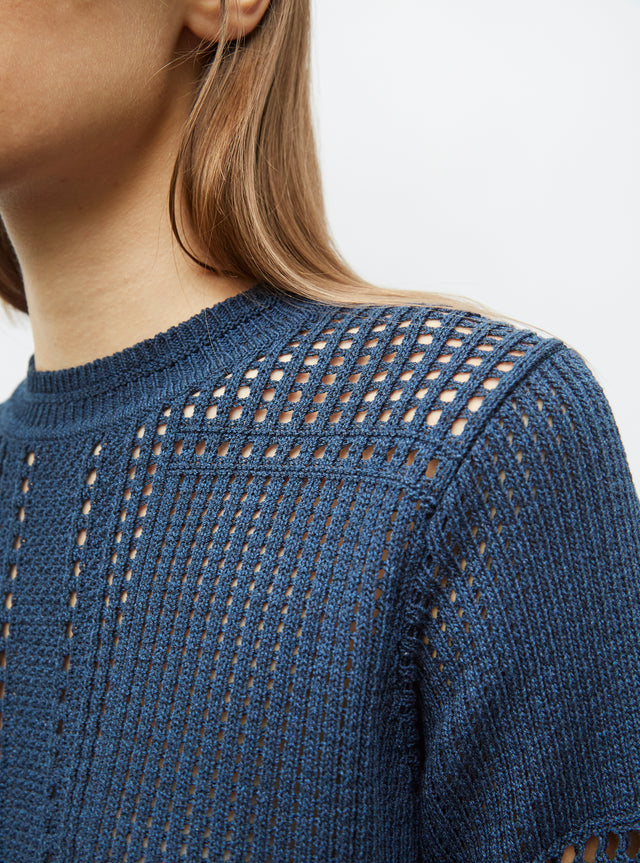 top in openworked wicker knit - Image principale