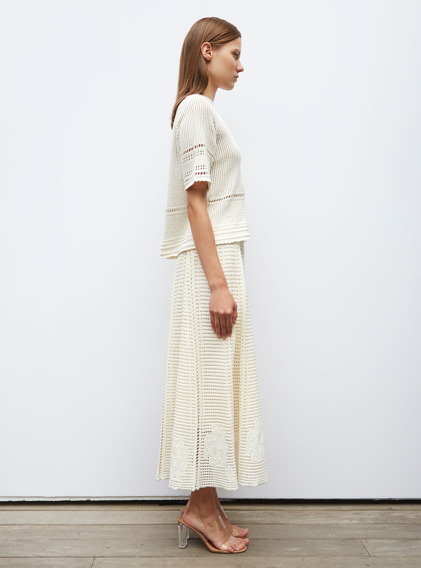 Top en maille cannage ajouré - Vêtement de luxe femme