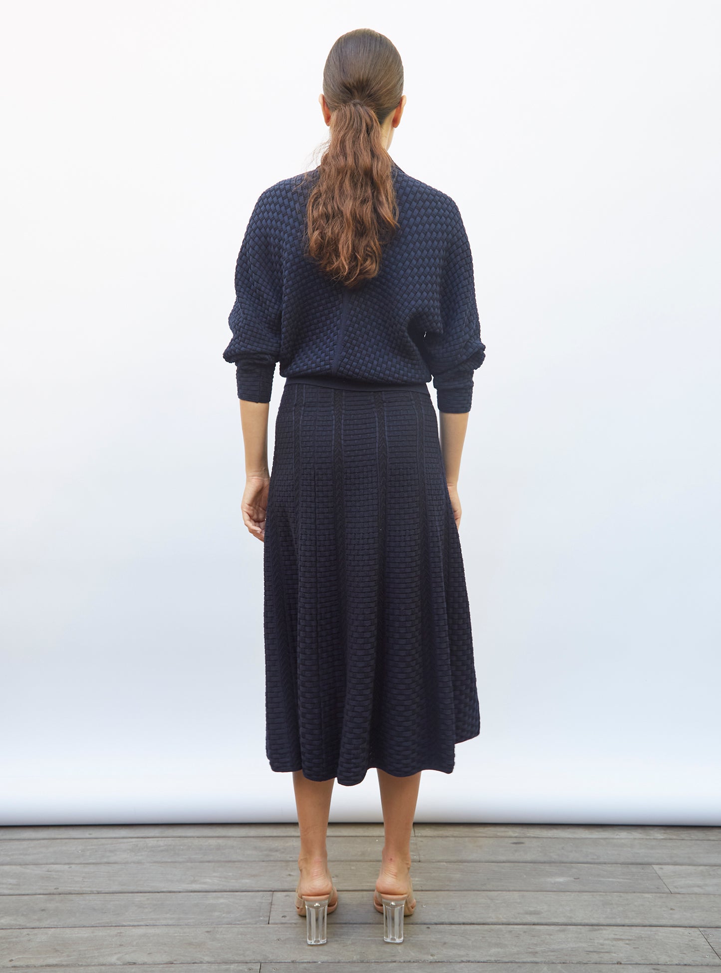 Top à col en maille cannage - Vêtement de luxe femme