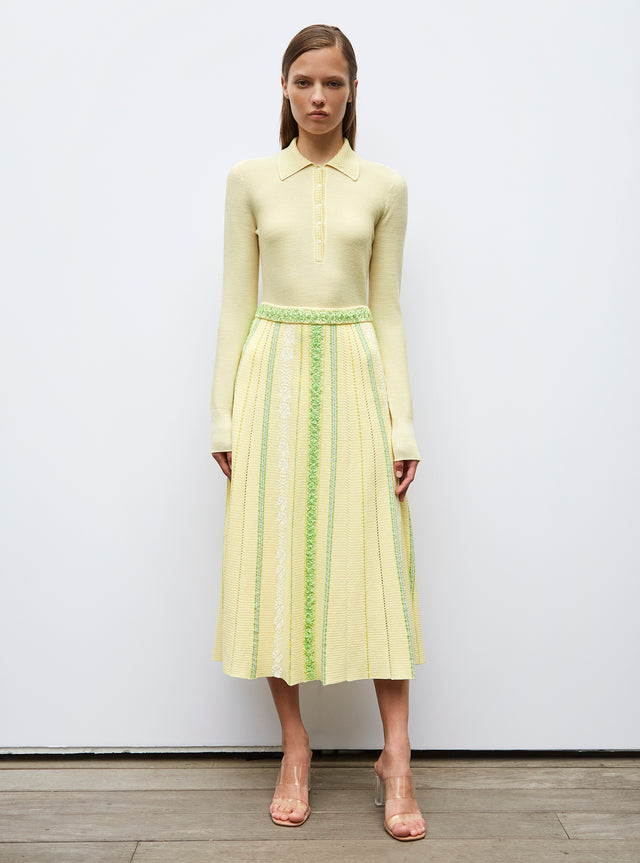 graphic ribbon knit skirt - Image principale