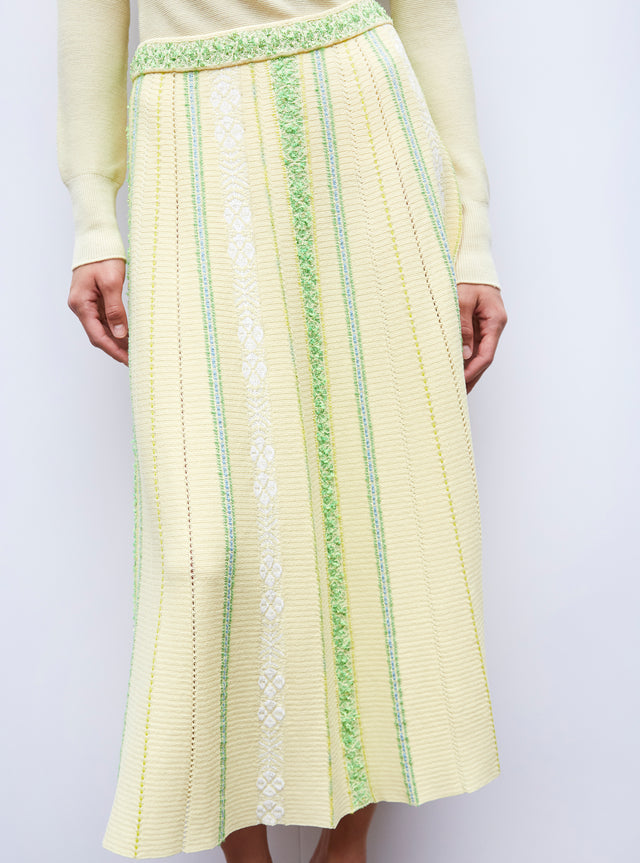 graphic ribbon knit skirt - Image principale