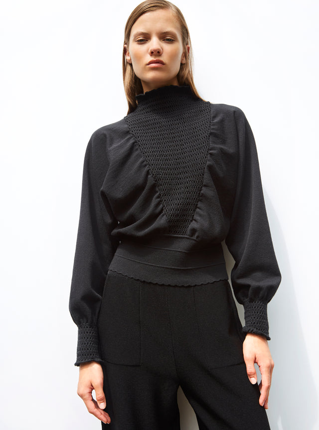 top with smocked bib front - Image principale