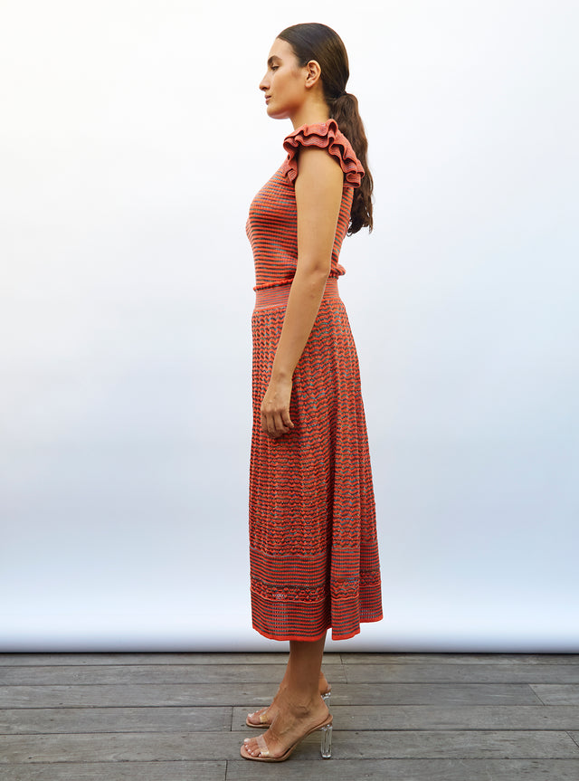 knit top with marbleized effect - Image principale