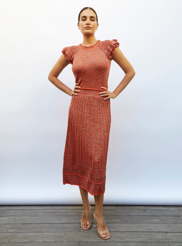 fluid skirt with marbleized effect - Image principale