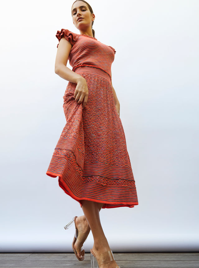 fluid skirt with marbleized effect - Image principale