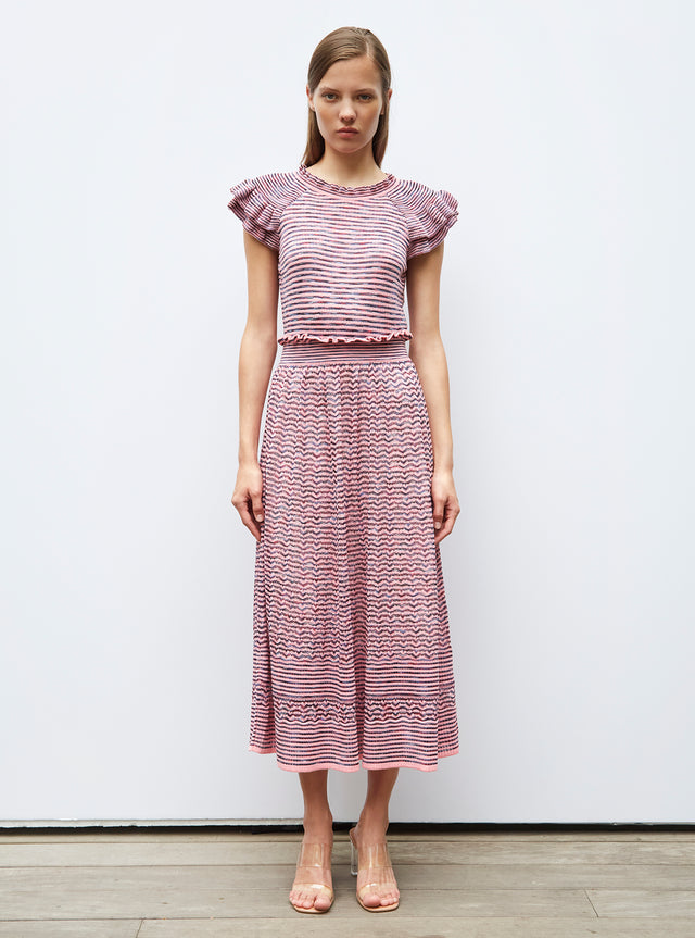 knit top with marbleized effect - Image principale