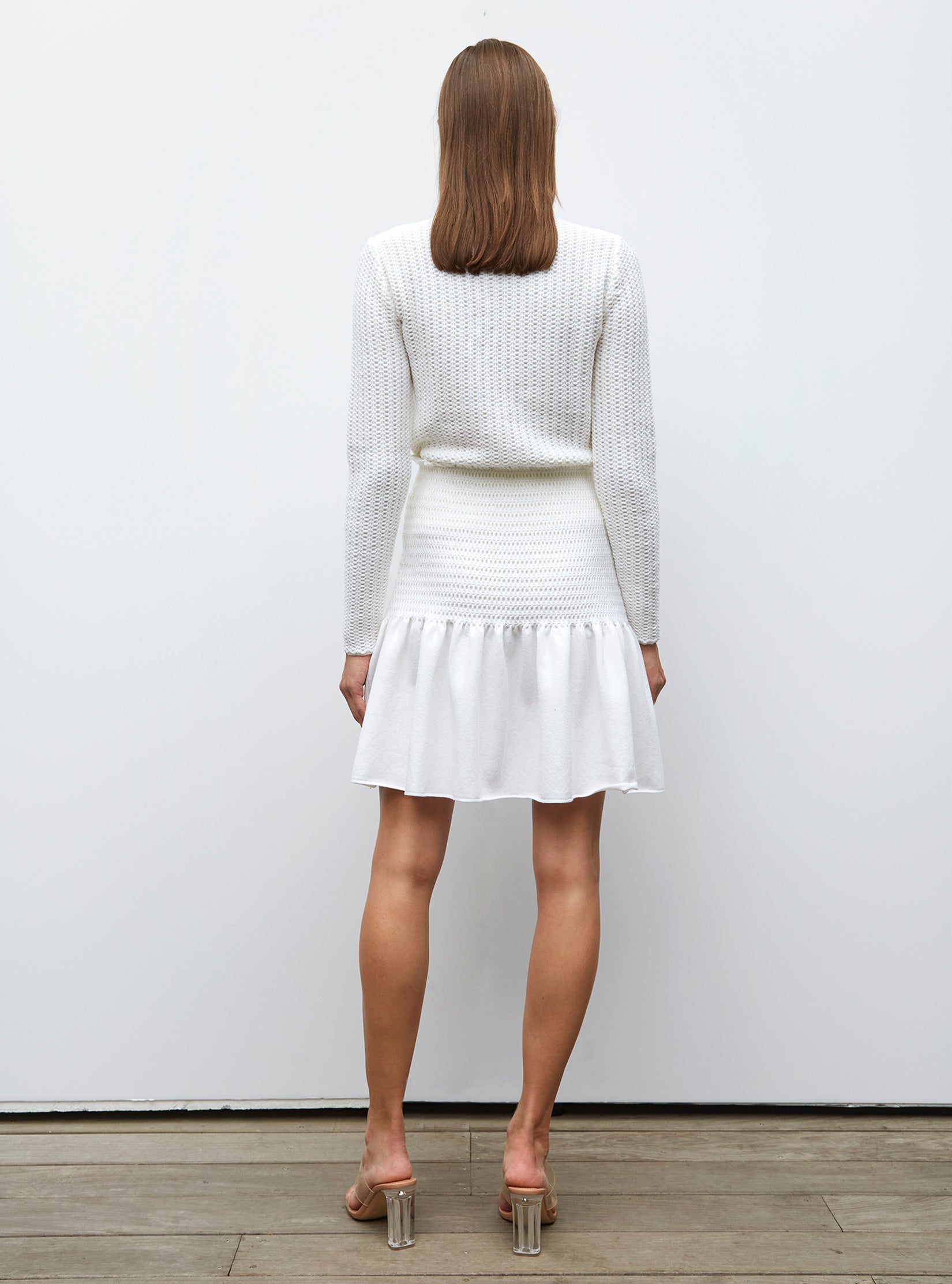 Top droit en maille smockée - Vêtement de luxe femme