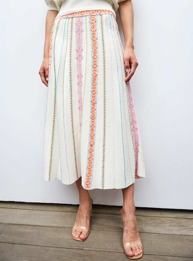 knit skirt with graphic clover - Image principale