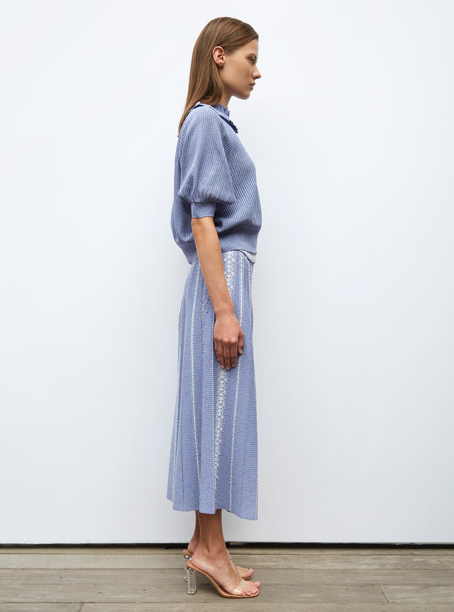 graphic ribbon knit skirt - Image principale