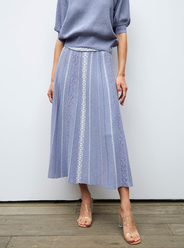 graphic ribbon knit skirt - Image principale