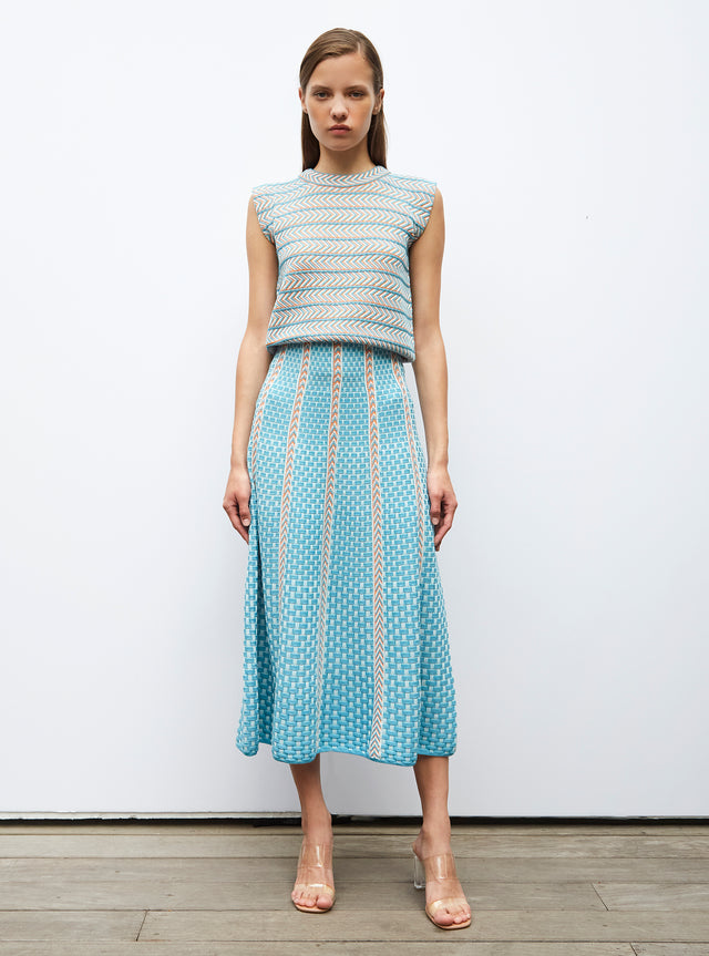 basket-weave knit skirt - Image principale