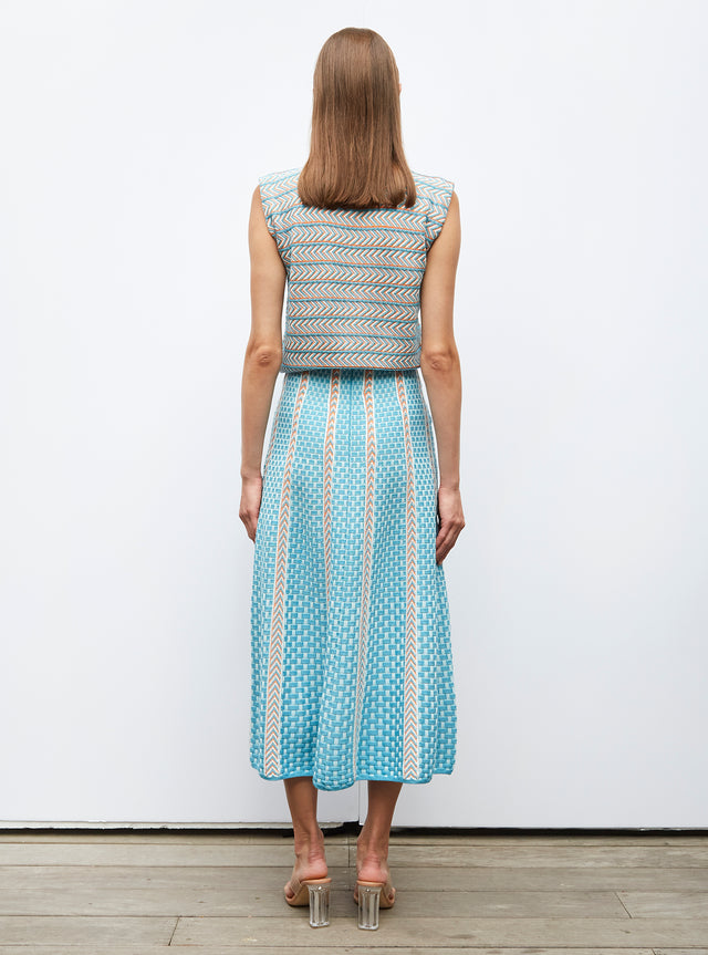 basket-weave knit skirt - Image principale