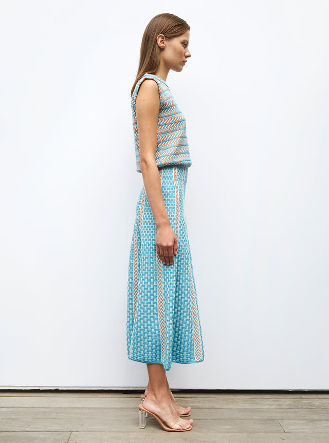 basket-weave knit skirt - Image principale