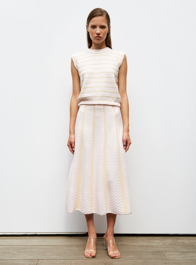 basket-weave knit skirt - Image principale