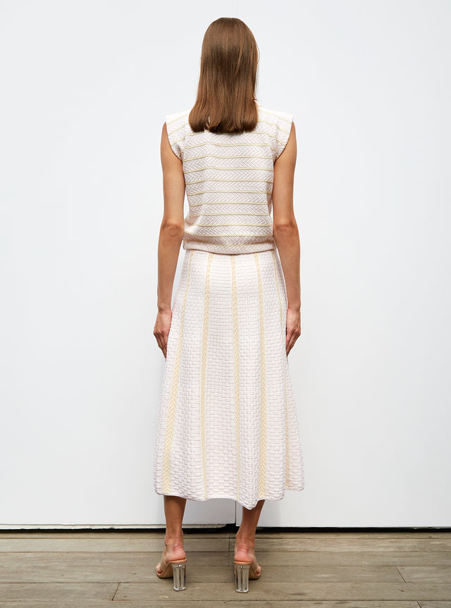 basket-weave knit skirt - Image principale