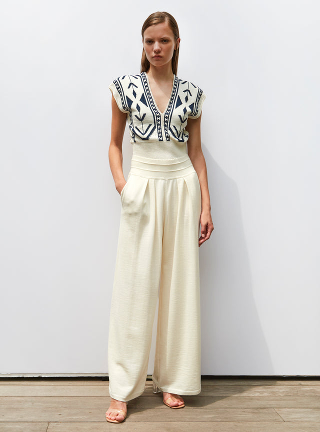 top v maille jacquard ikat - Image principale