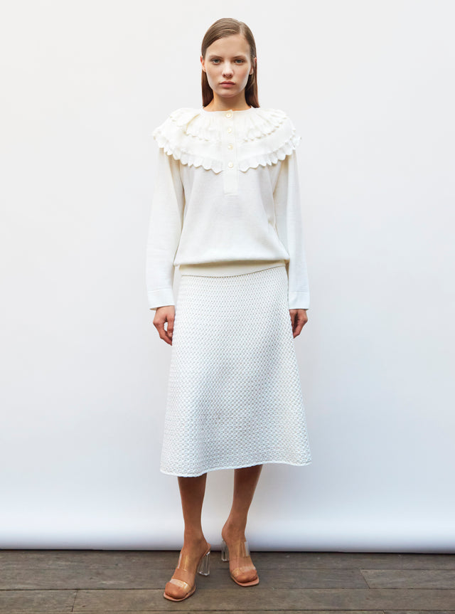 blouse en maille à maxi col - Image principale