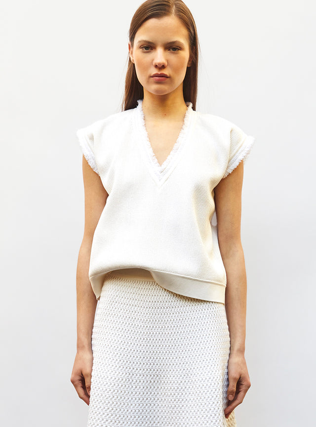 fringed knit top - Image principale