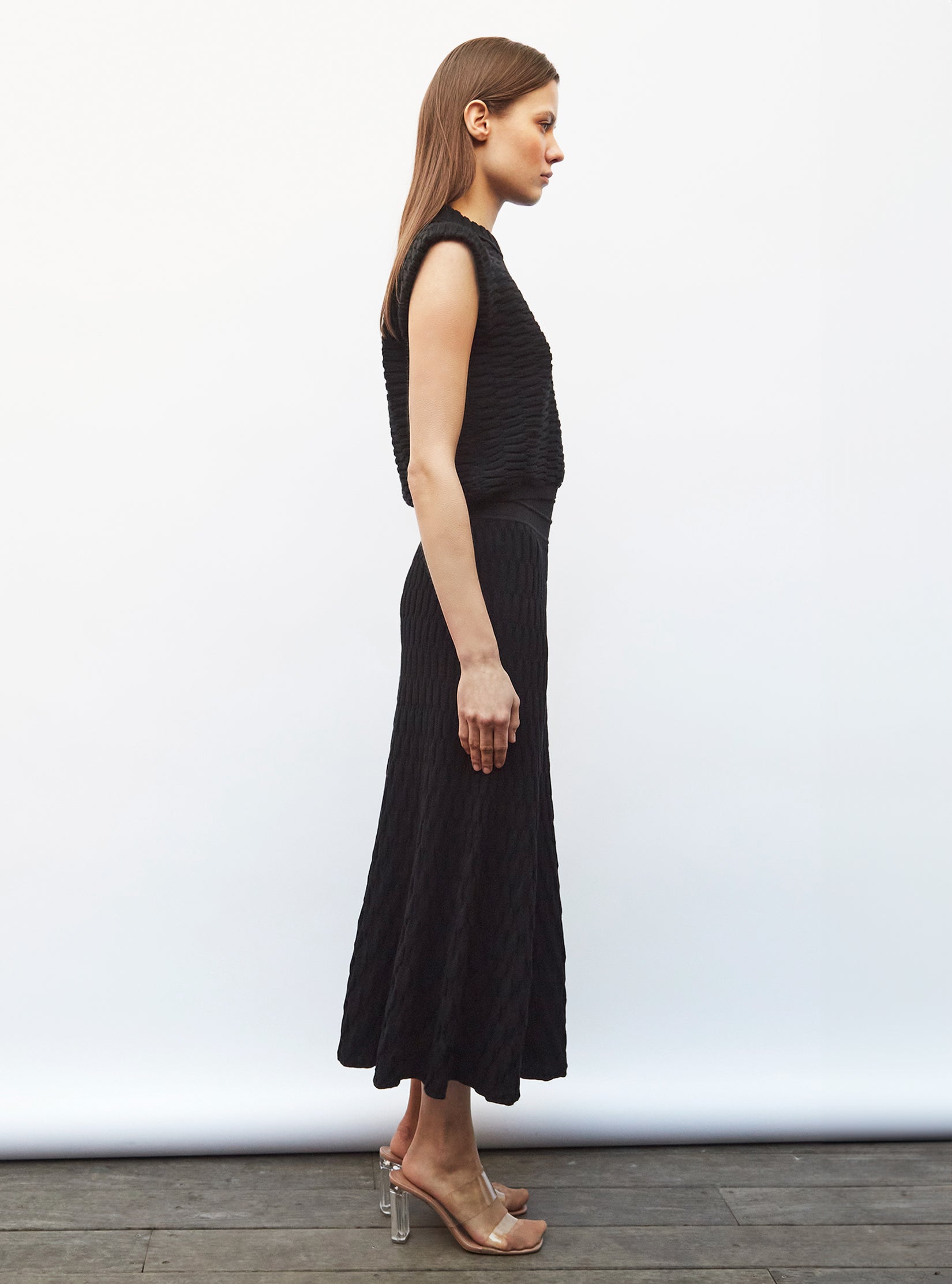 Top en maille zellige uni - Tops, blouses de luxe